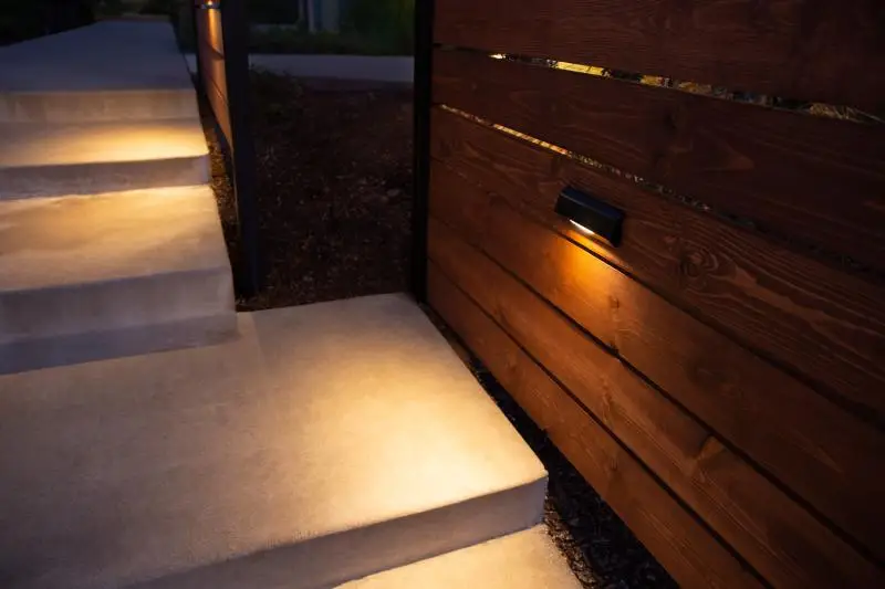 wall wash light on wood
